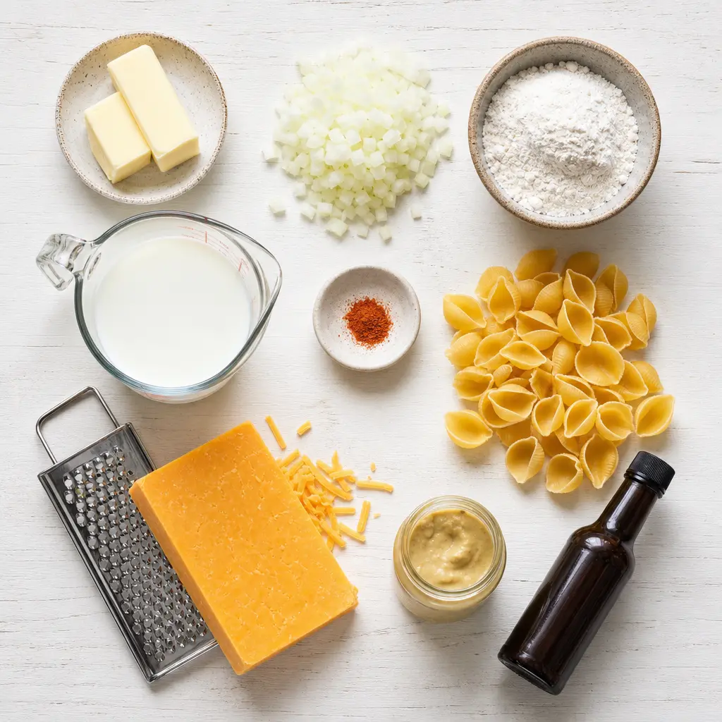 martha stewart mac and cheese - main ingredients