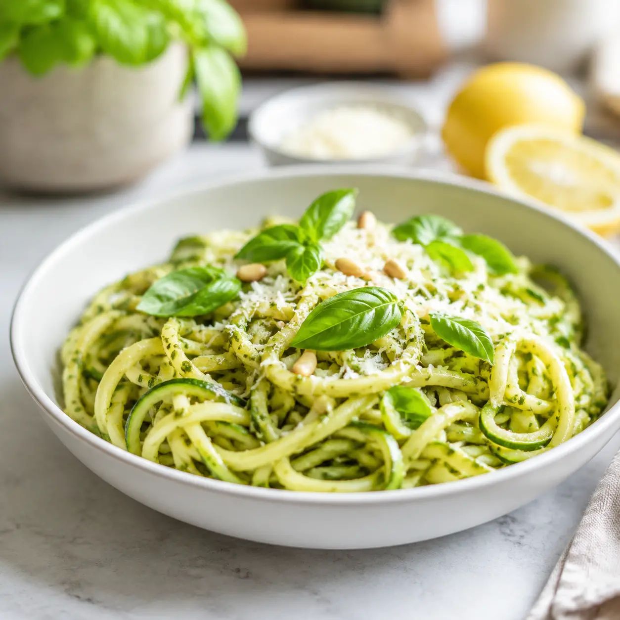 meghan markle zucchini pasta - final presentation