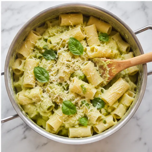 Step 4: Tossing rigatoni with sauce, Parmesan, and lemon