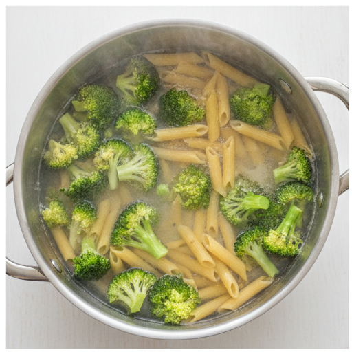 one pan chicken broccoli cheddar pasta bake - step 1