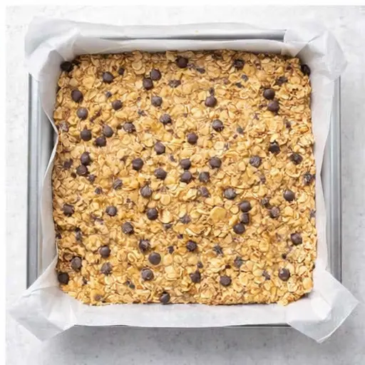Step 4: Pressing mixture into the pan