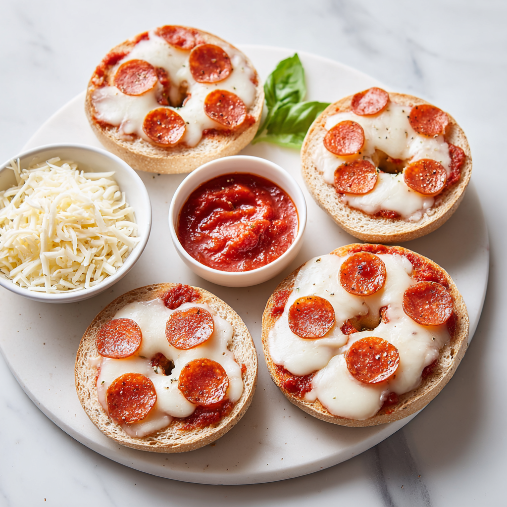 pizza bagels - main ingredients