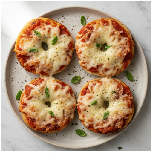 pizza bagels - step 4