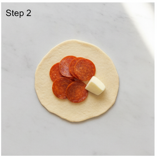 pizza bombs - step 2
