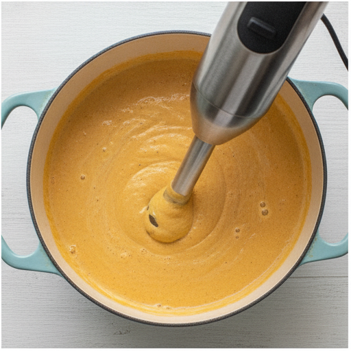 roasted butternut squash cauliflower soup - step 4