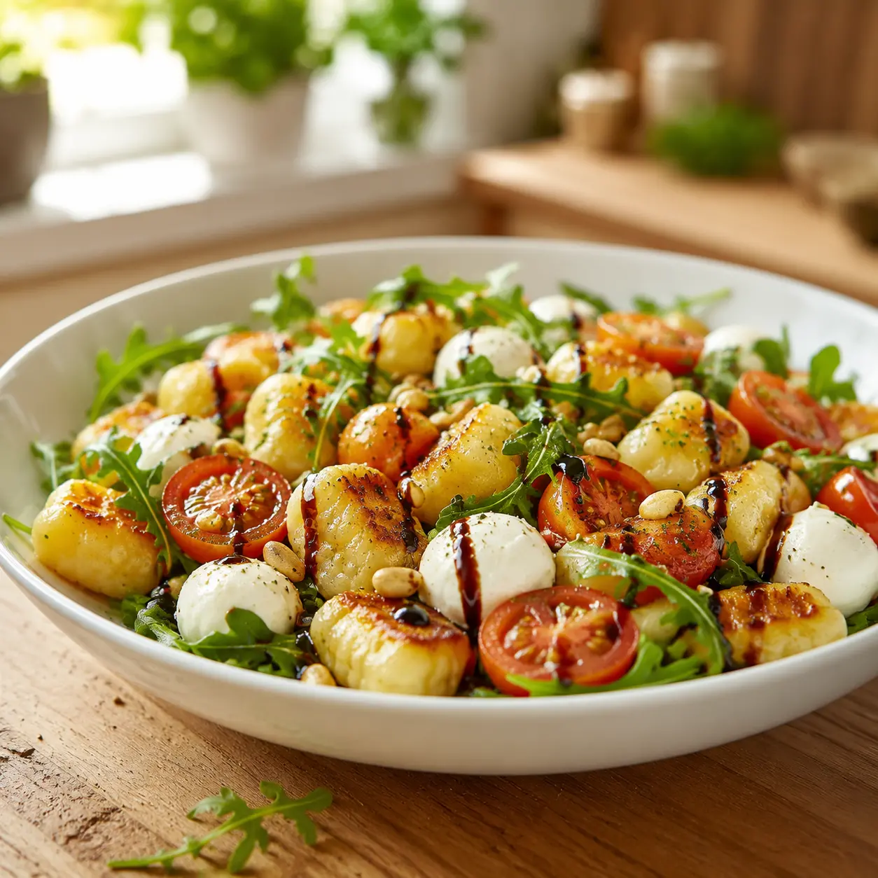 roasted gnocchi salad - final presentation