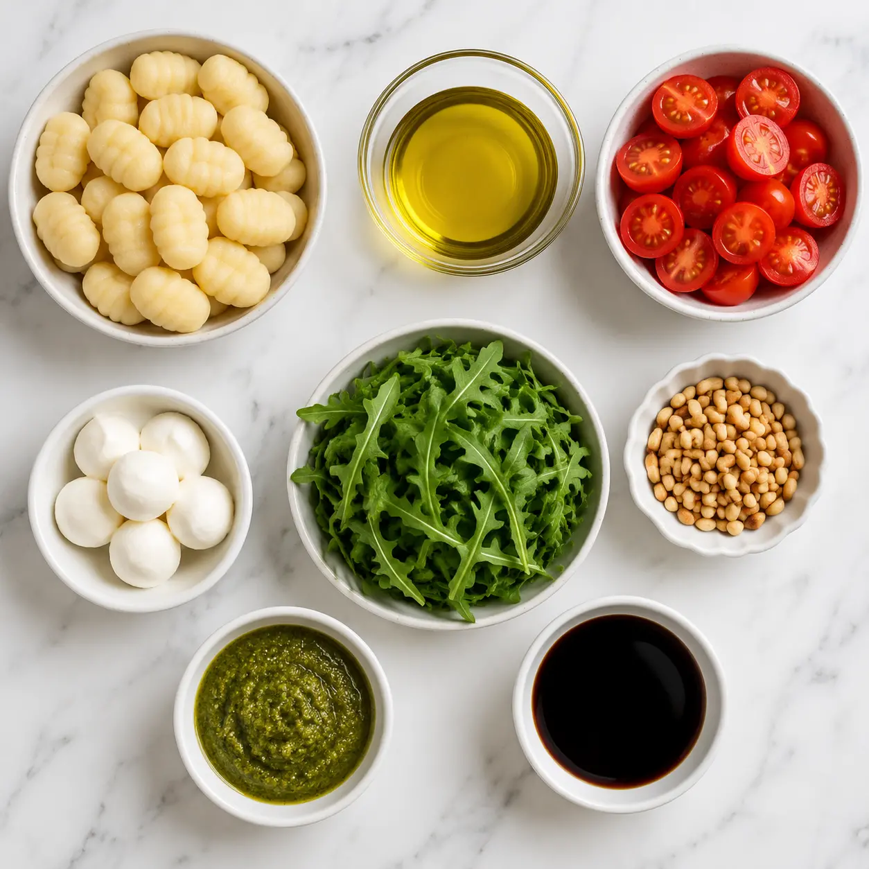 roasted gnocchi salad - main ingredients