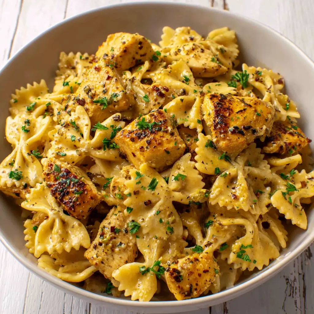 spicy chicken bowtie pasta 441817533
