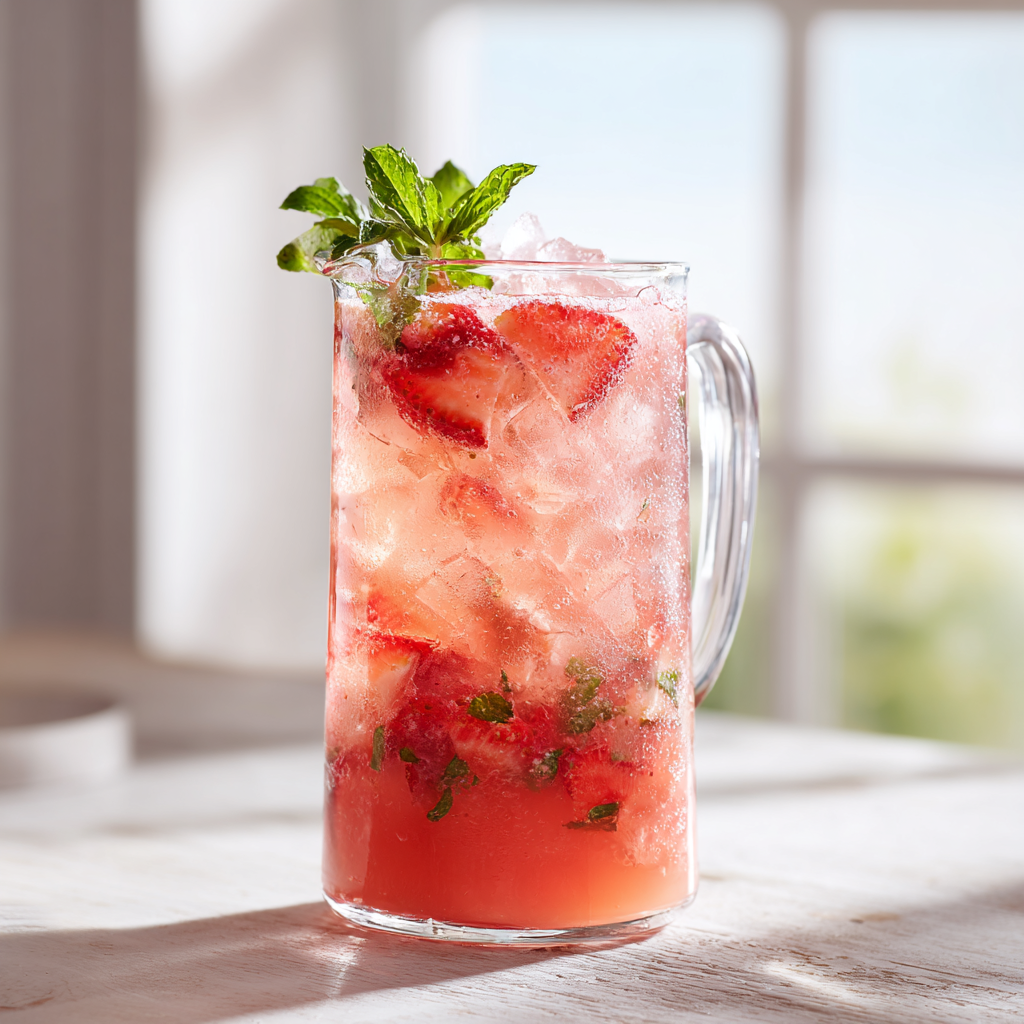 strawberry coconut water lemonade