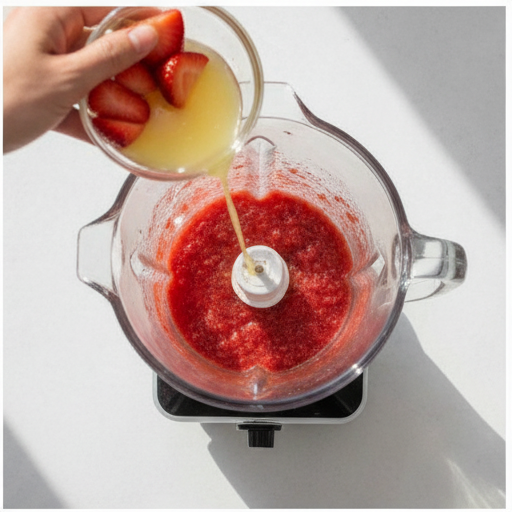 strawberry coconut water lemonade - step 2