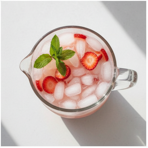 strawberry coconut water lemonade - step 4