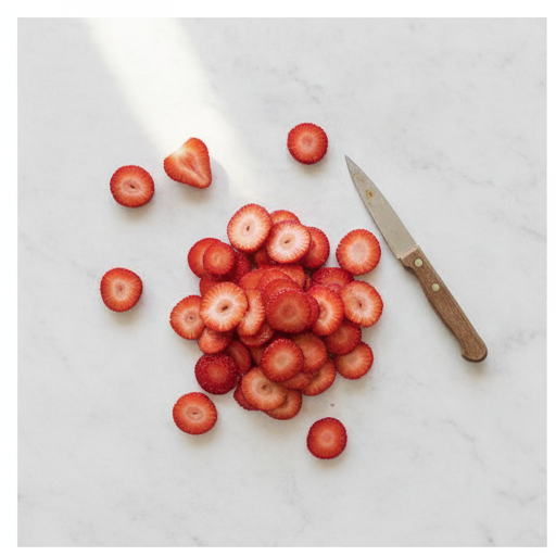 strawberry orange salad - step 1
