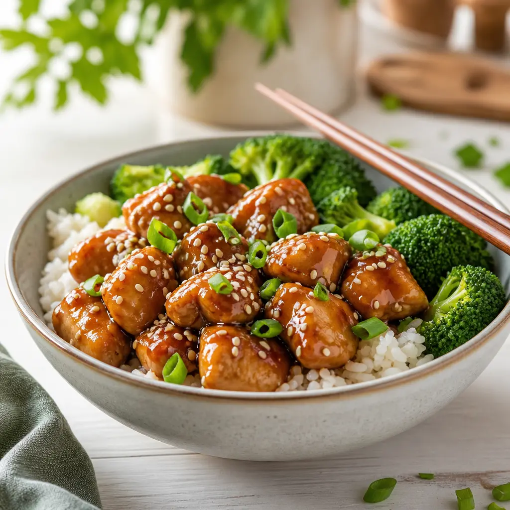 teriyaki chicken - final presentation