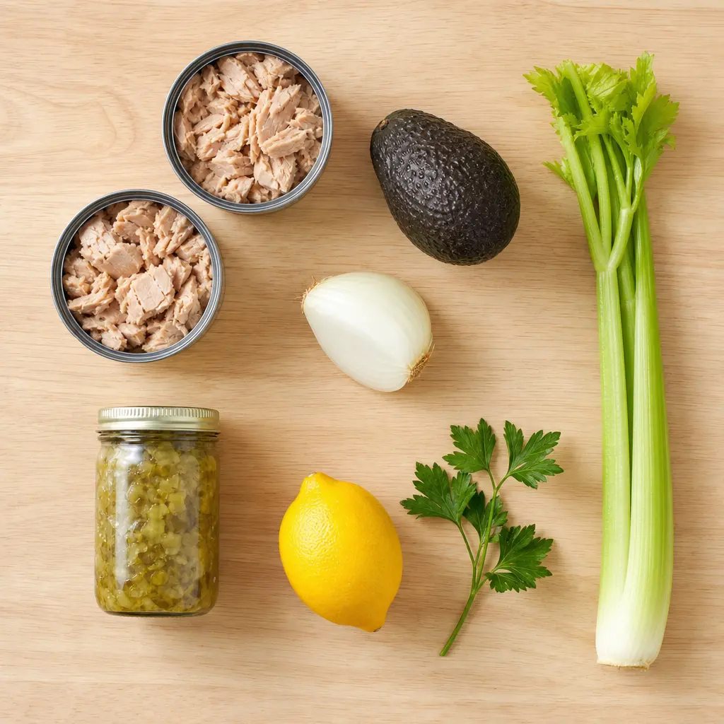 tuna salad recipe - main ingredients