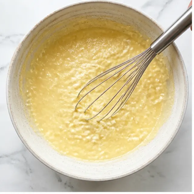 Step 1: Whisk cottage cheese and eggs until smooth