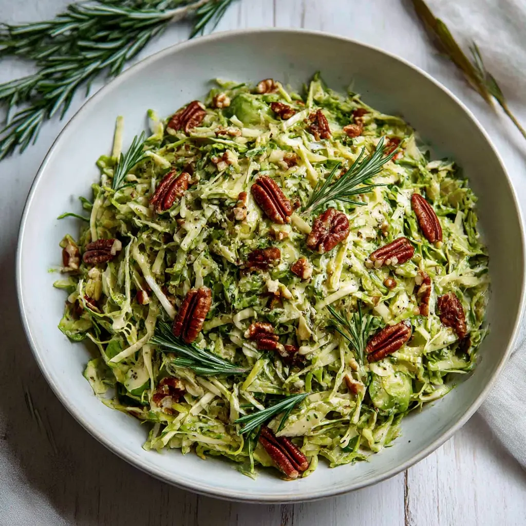 apple brussels sprouts slaw - final presentation