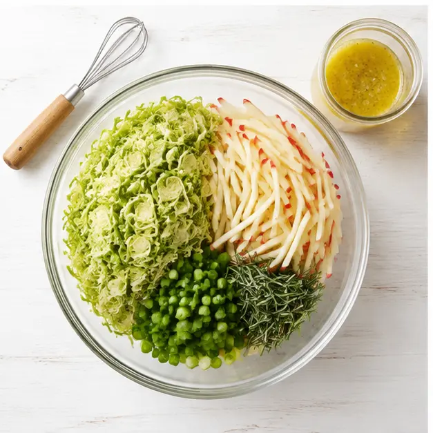 Step 3: Whisk together the lemon rosemary dressing.
