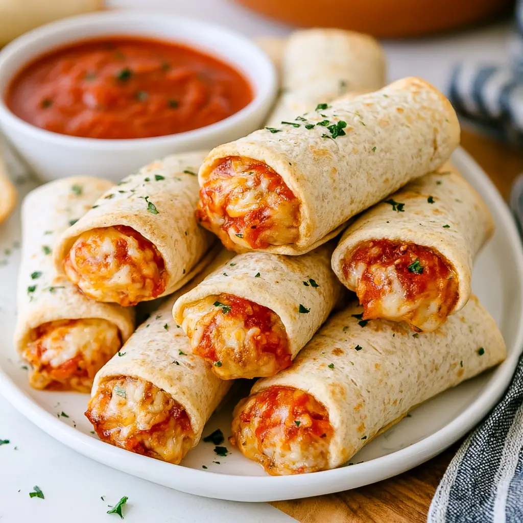baked pizza wraps - final presentation