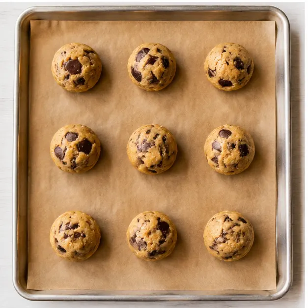 Step 3: shaping chilled dough into tall rounds