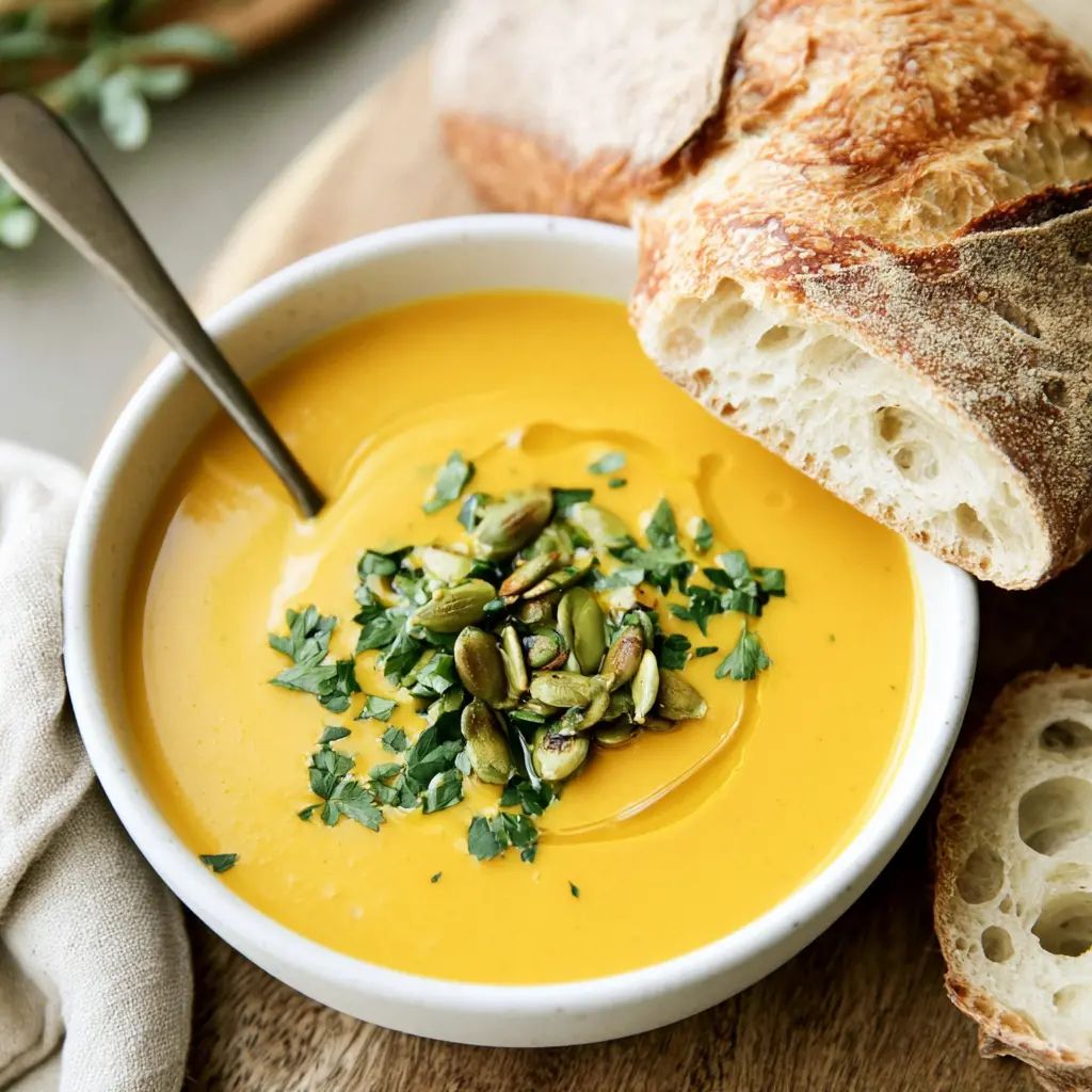 butternut squash soup - final presentation
