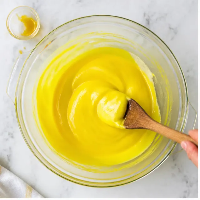 Step 1: Melting butter and marshmallows for the yellow layer