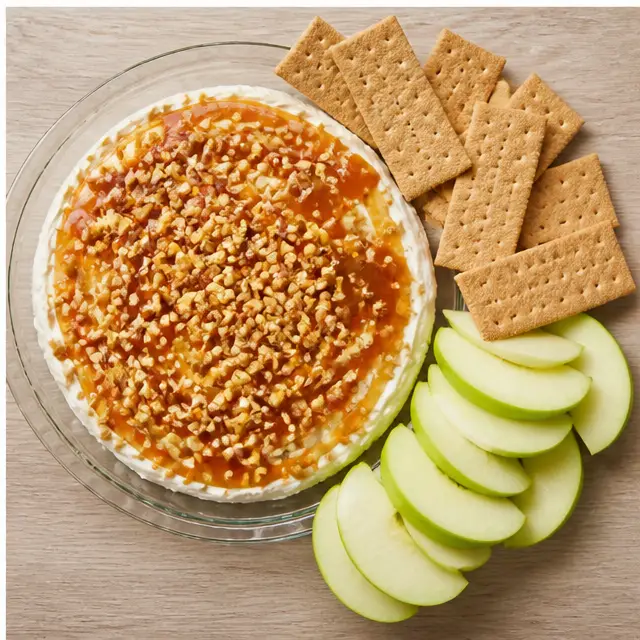 Step 4: Chill briefly and serve with fresh apple slices