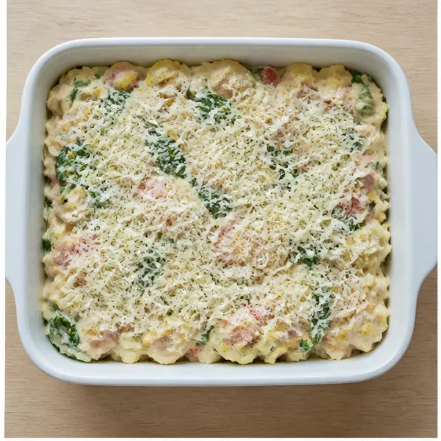 Step 4: Bake the casserole until golden and bubbling