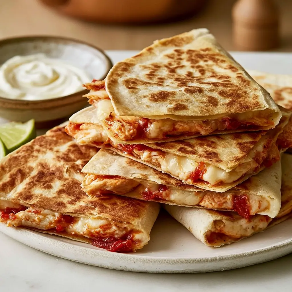 chicken quesadillas - final presentation