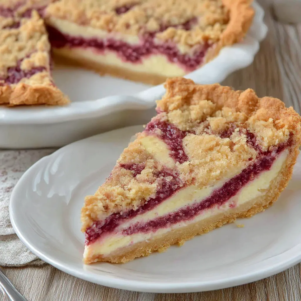 cranberry cheesecake pie - final presentation