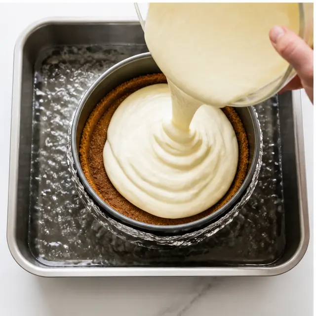 Step 3: Setting up the water bath for even baking