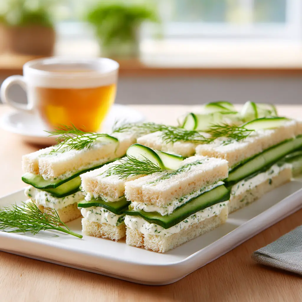 cucumber sandwiches - final presentation