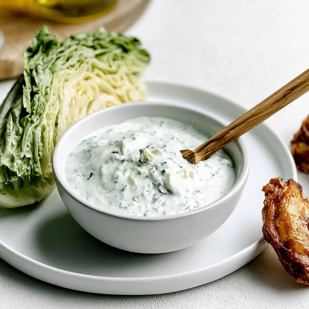 easy blue cheese dressing - final presentation