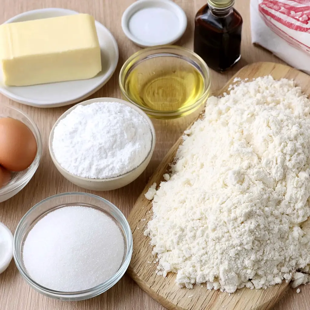 easy sugar cookies - main ingredients