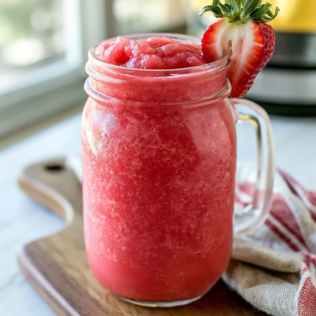 frozen strawberry lemonade - final presentation