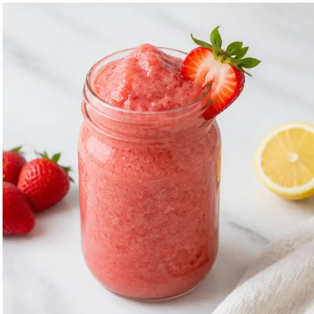 Step 4: Taste, adjust sweetness, and serve your perfect frozen strawberry lemonade