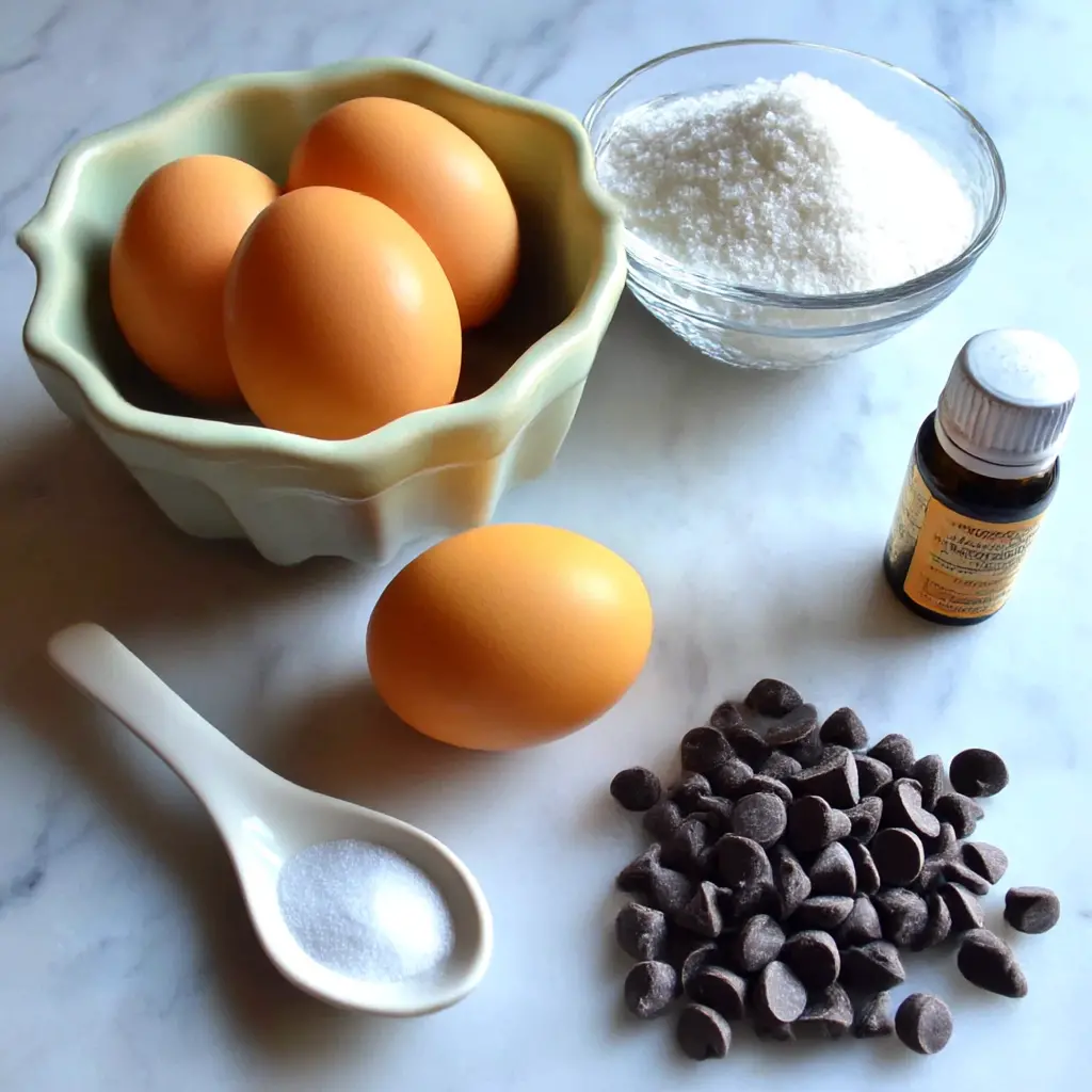 ghost meringue cookies - main ingredients