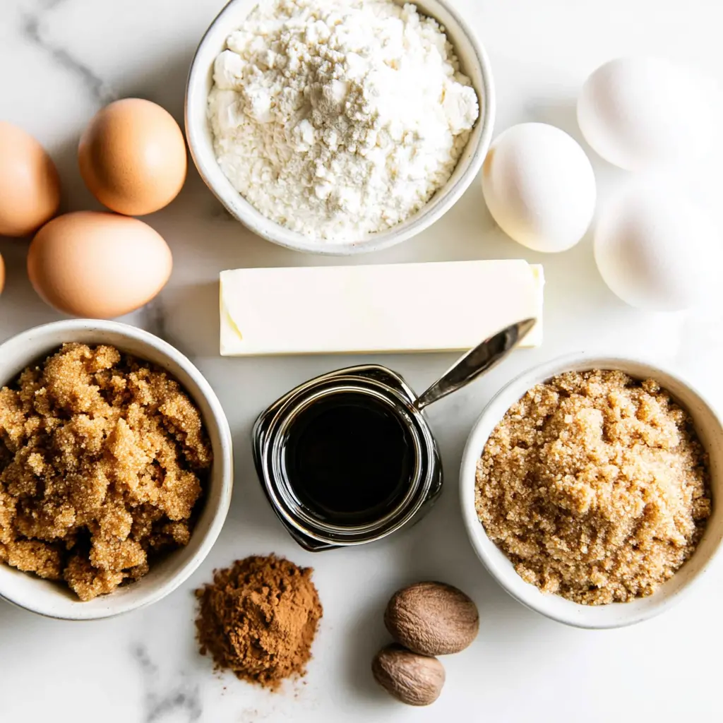 gingerbread cheesecake bars - main ingredients