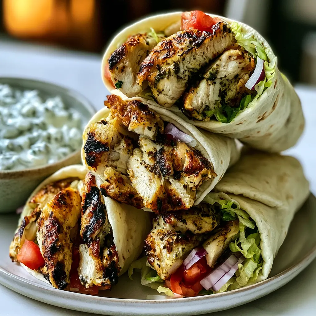 greek chicken gyros - final presentation