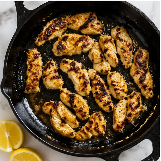 Step 3: Cook the chicken in a cast-iron skillet