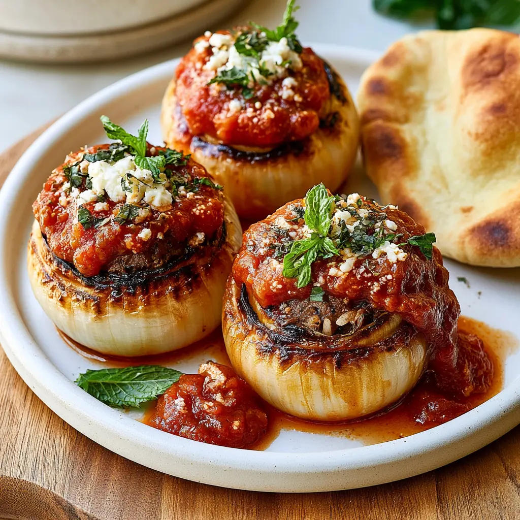 greek stuffed onions - final presentation