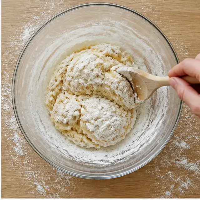 Stir in all-purpose flour to form a soft, tacky dough