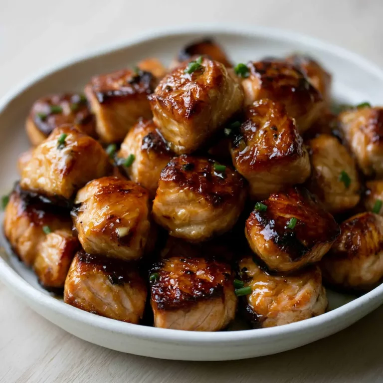 honey garlic salmon bites 262443631