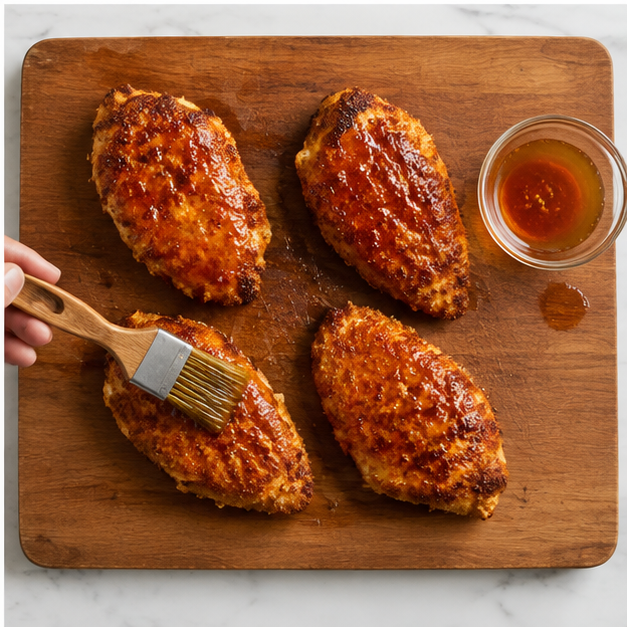 hot honey chicken sandwich - step 4