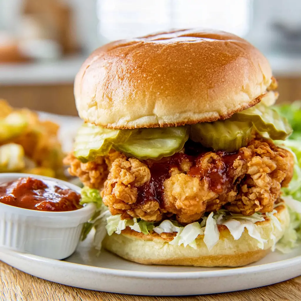 nashville hot chicken sandwich - final presentation