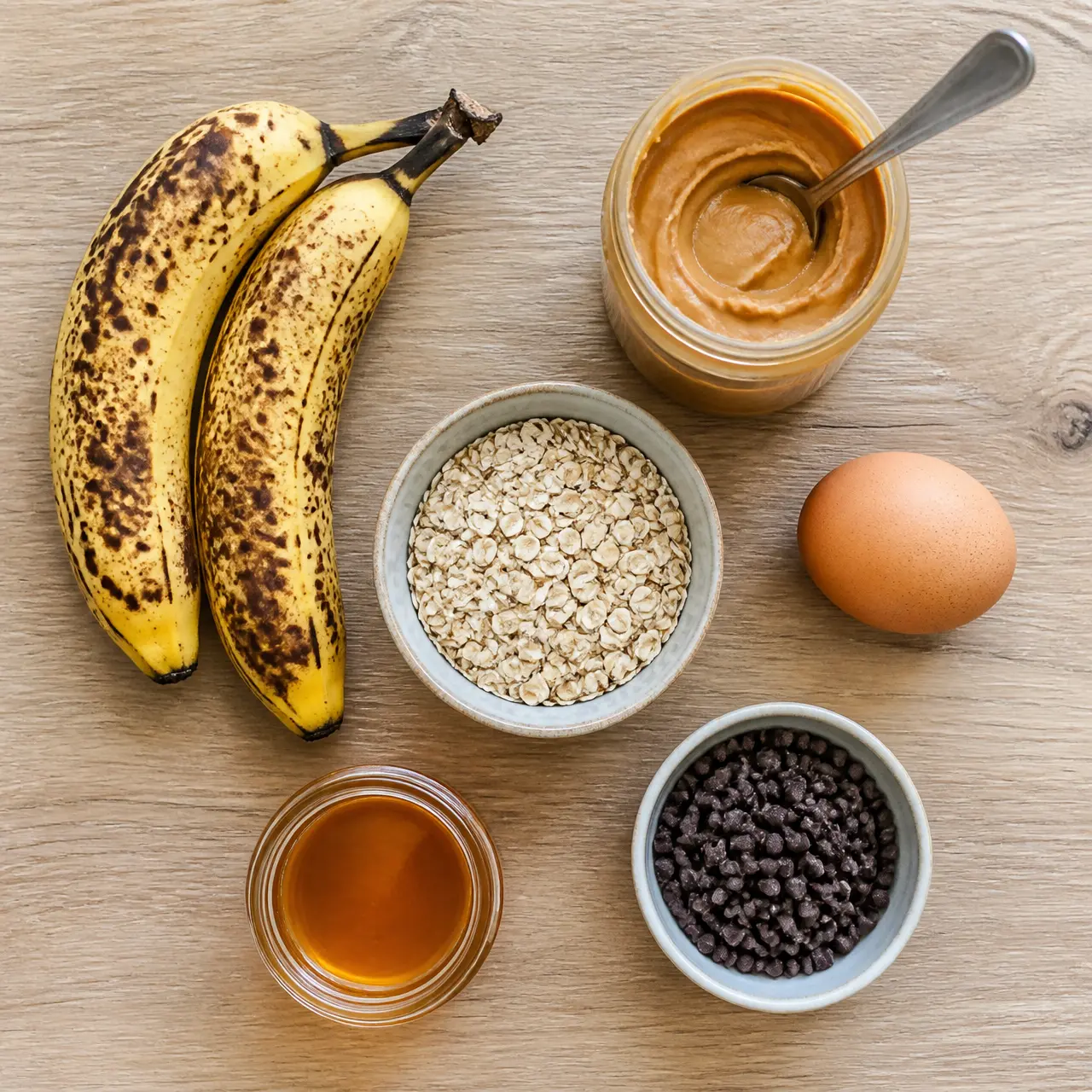 peanut butter oatmeal cookies - main ingredients