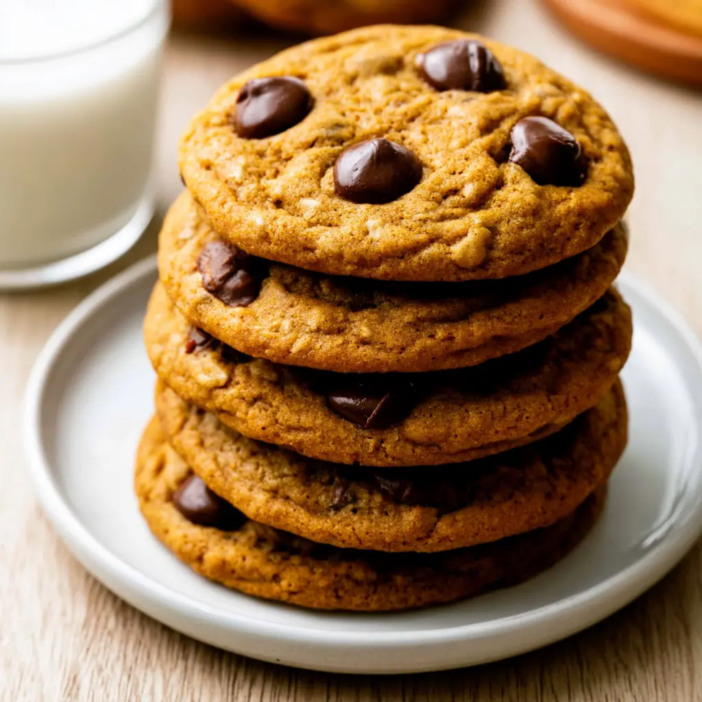 pumpkin chocolate chip cookies - final presentation