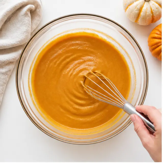 Step 1: Whisk the pumpkin layer until smooth