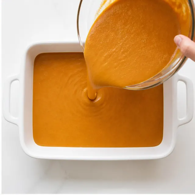 Step 2: Pour the filling into the 9x13 dish