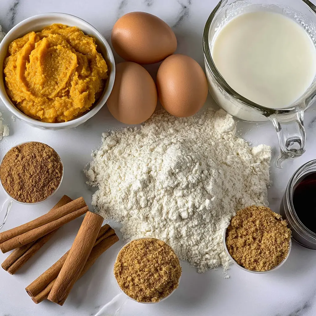 pumpkin pancakes - main ingredients