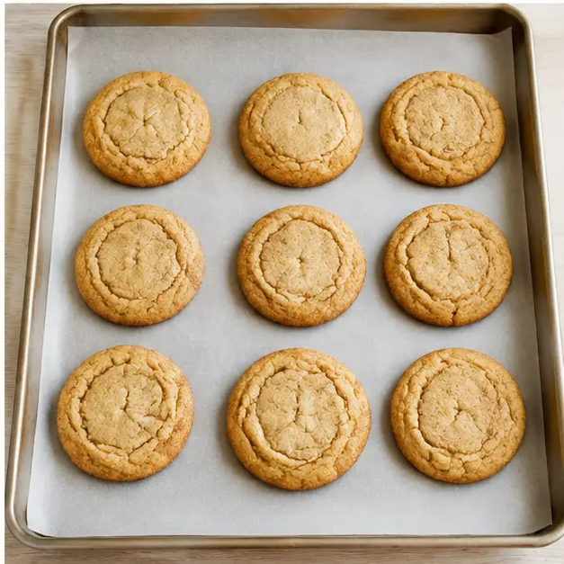 Baking until edges are set and tops crackle